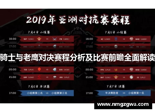骑士与老鹰对决赛程分析及比赛前瞻全面解读